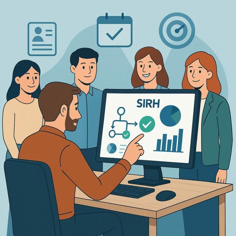 Un manager utilise un SIRH pour gérer des tâches RH déléguées sans complexifier les processus.