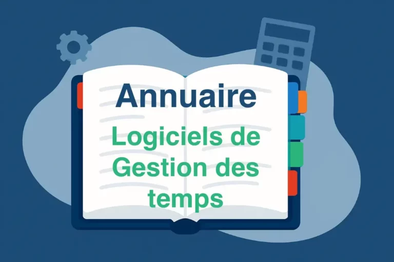 Illustration d’un annuaire ouvert avec onglets colorés symbolisant différents logiciels gta